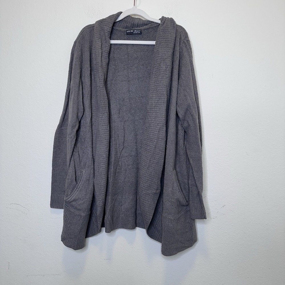 Barefoot Dreams Cardigan Sweater‎ Womens Medium CozyChic Lite Open Front Pockets